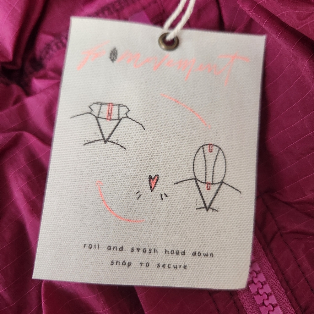 Free People FP Movement Happy Camper Pullover Misty Plum Windbreaker Jacket - Picture 8 of 15